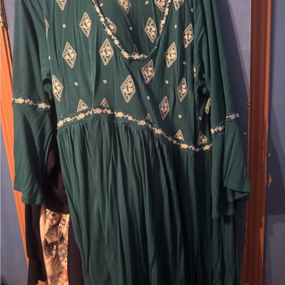 Torrid Green Patterned Dress